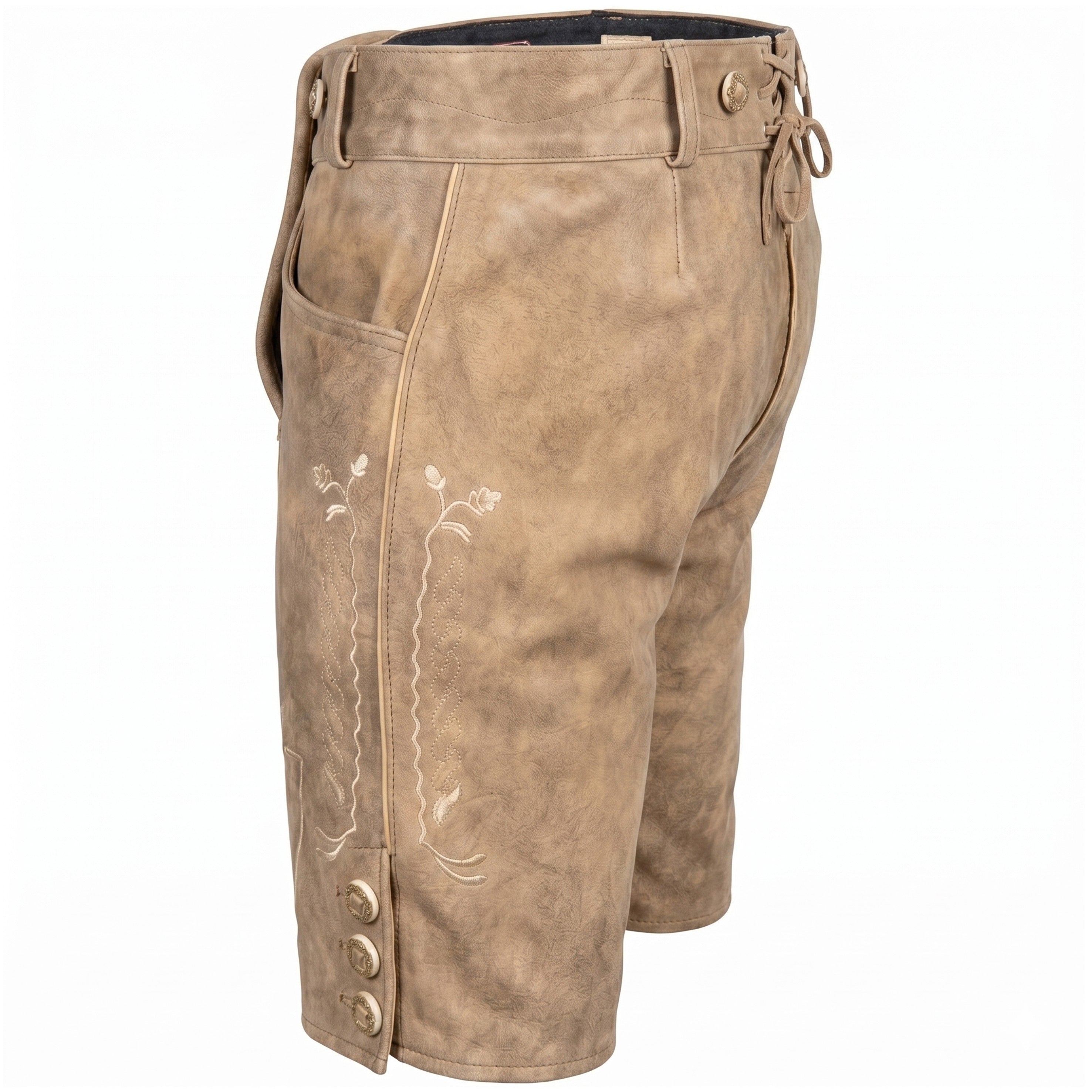Lederhose Wildbock - Fels & Eiche - SET mit Hosenträgern